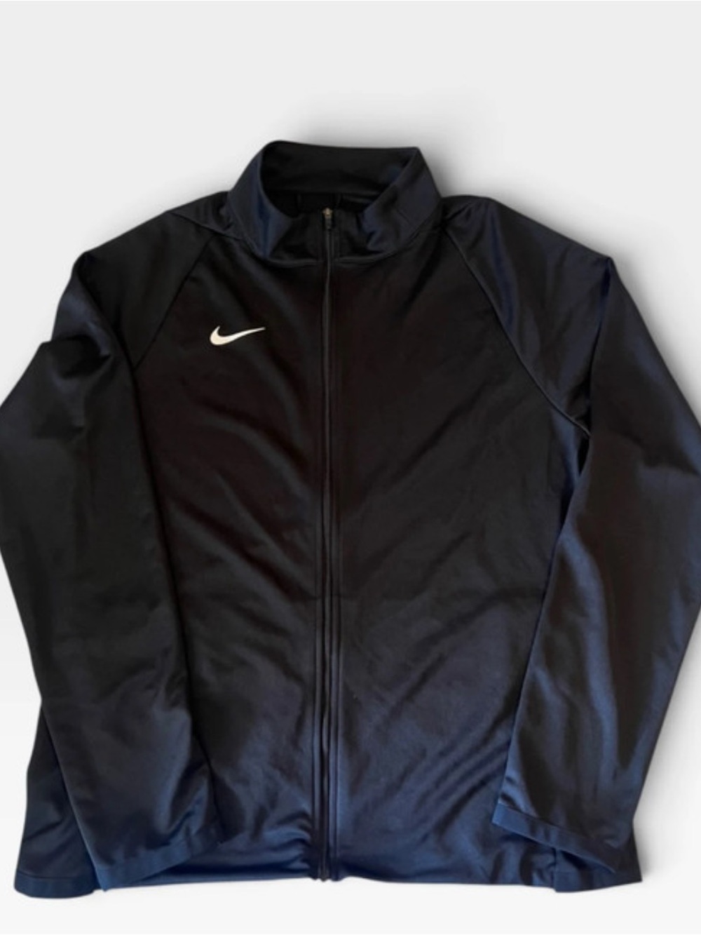 Nike Dri-FIT Womens Medium Black Full Zip Track Training Jacket Swoosh